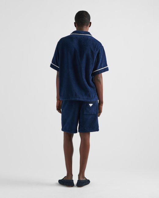 Camicia Bowling di Prada in Blue da Uomo