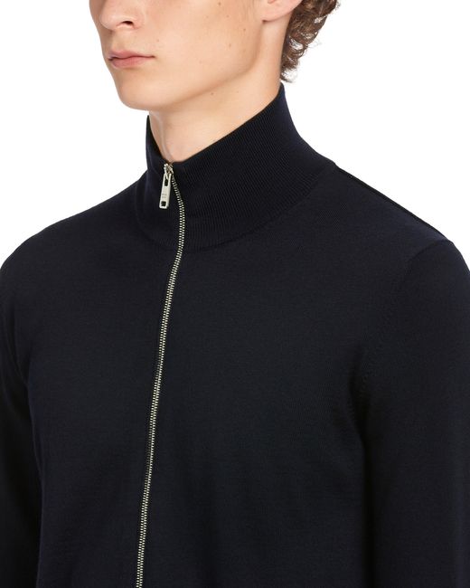 Prada Blue Wool Cardigan for men