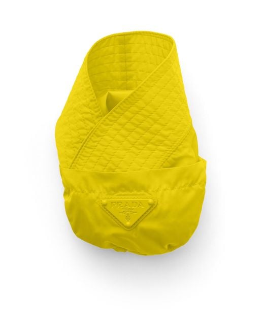 Prada Yellow Foldable Re-Nylon Bucket Hat