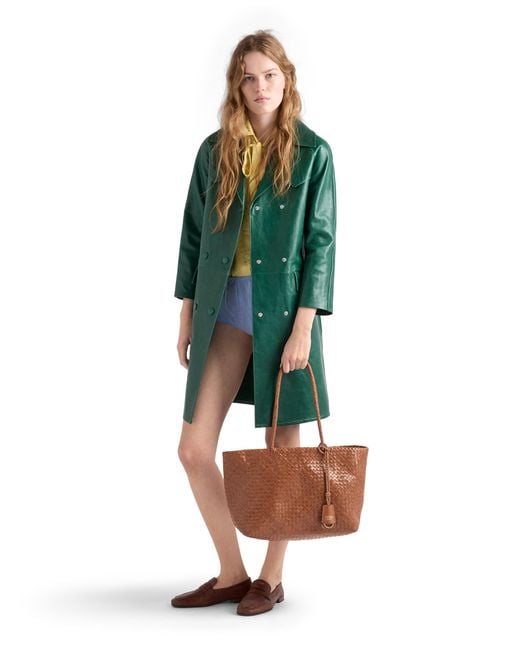 Prada Brown Large Leather Tote Bag