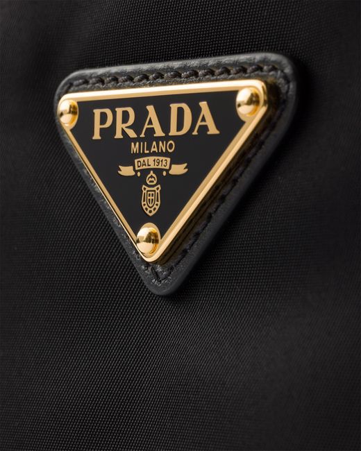 Prada Black Explore Small Re-Nylon And Leather Shoulder Bag