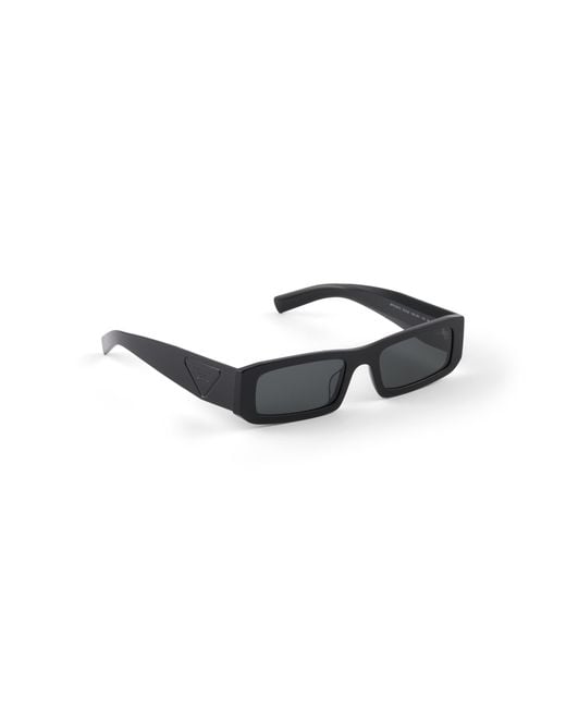 Prada Black Sunglasses With Triangle Logo for men
