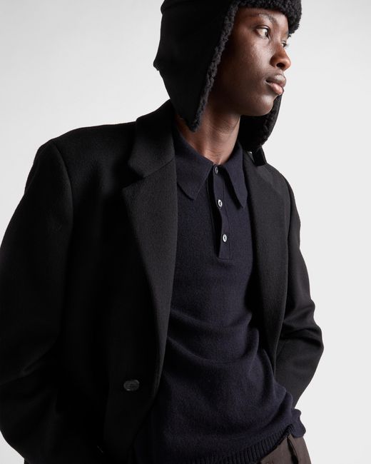 Prada Poloshirt Aus Kaschmir in Blue für Herren