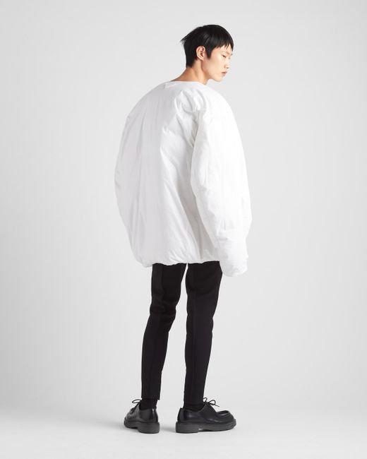 Prada White Medium-Weight Cotton Down Jacket for men