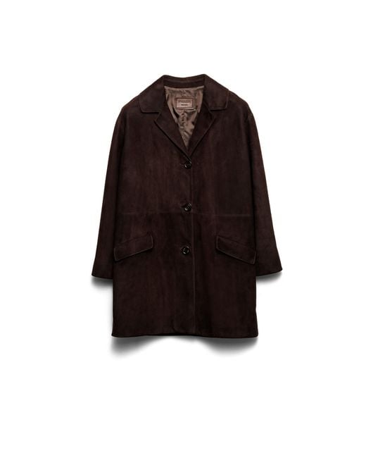 Prada Brown Suede Coat