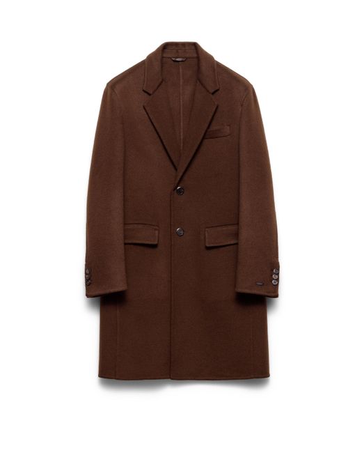 Abrigo De Cachemir De Cruzado Simple, Hombre, Talla Prada de hombre de color Brown