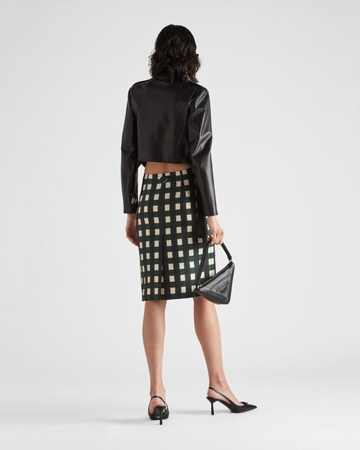 Prada Black Nappa Leather Biker Jacket