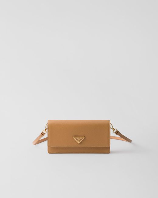 Prada Saffiano Leather Mini Bag in Natural Lyst UK