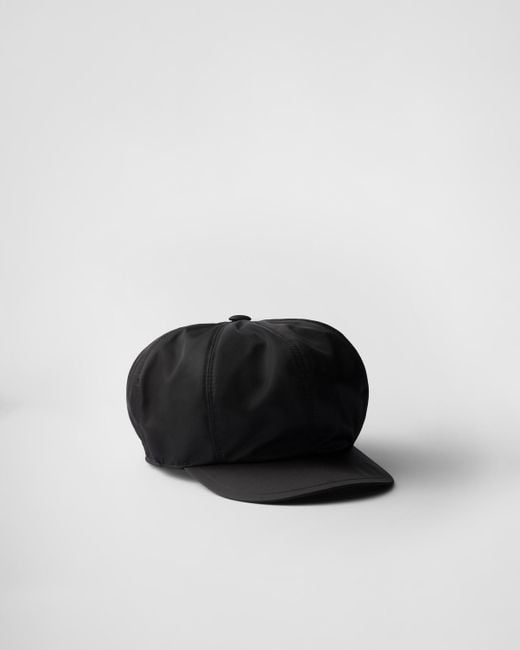 Prada Re-Nylon Newsboy Cap in Black | Lyst