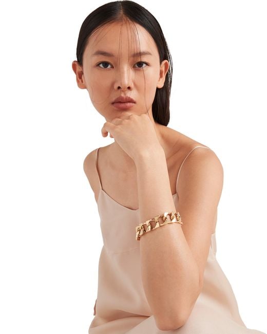 Prada White Eternal Gold Bracelet In Yellow Gold With Velvet Ribbon