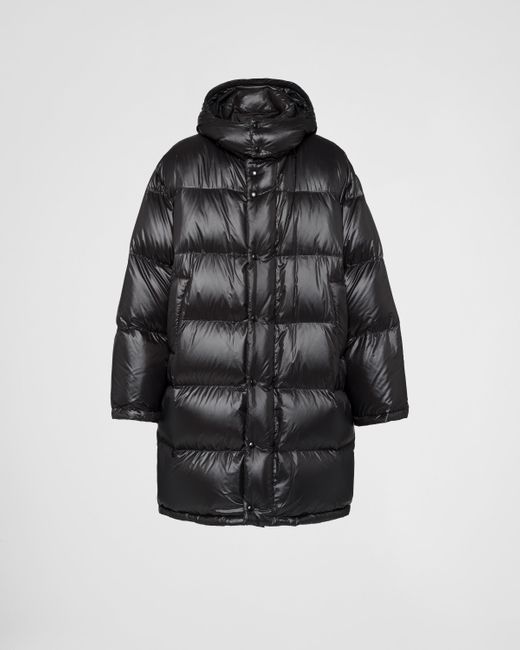 Prada Black Re-nylon Down Coat for men