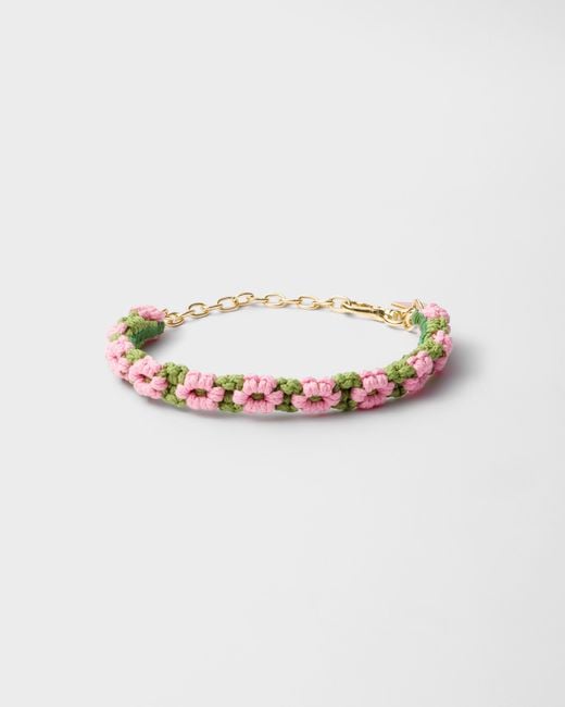 Prada Multicolor Braided Cord Choker