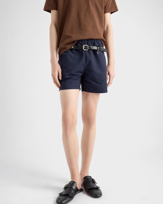 Prada Blue Technical Fabric Swim Trunks for men