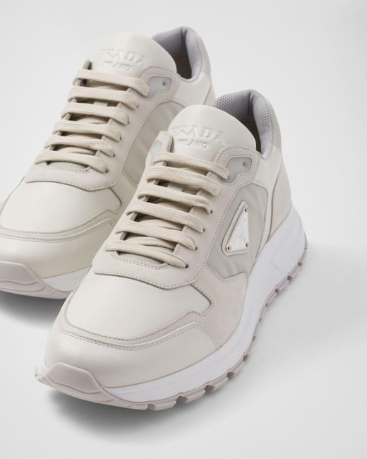 Prada High-Top-Sneakers mit Logo in White für Herren