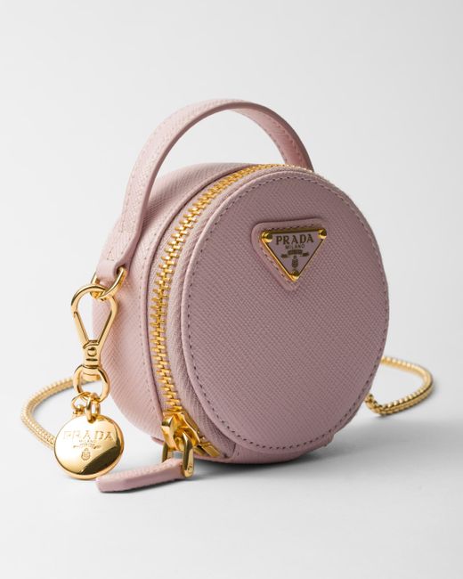 Prada Pink Saffiano Leather Mini-Pouch