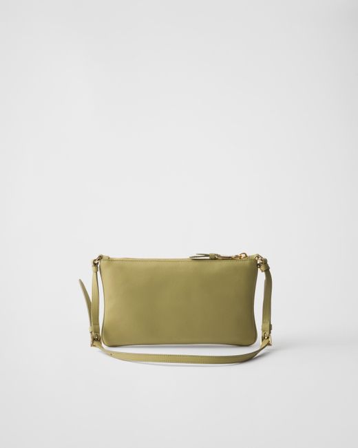 Pochette En Cuir Prada en coloris Green