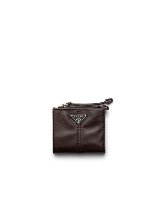 Prada White Small Leather Wallet for men