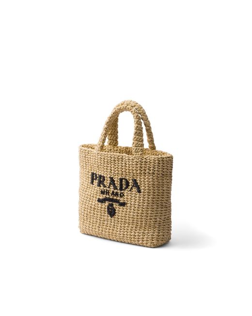 Prada Metallic Small Crochet Tote Bag