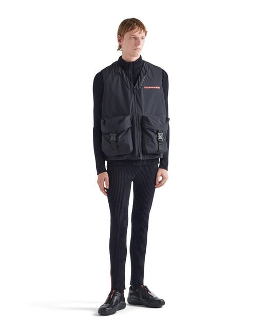 Prada Black Light Technical Fabric Vest for men