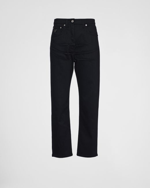 Prada Blue Stretch Denim Five-pocket Jeans