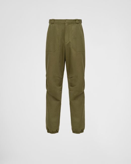 Prada Green Cotton Pants for men