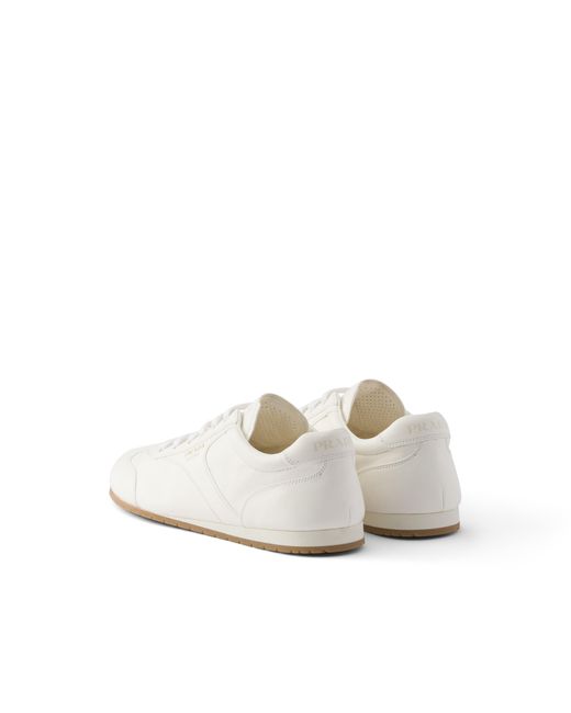 Prada White Nappa Leather Sneakers