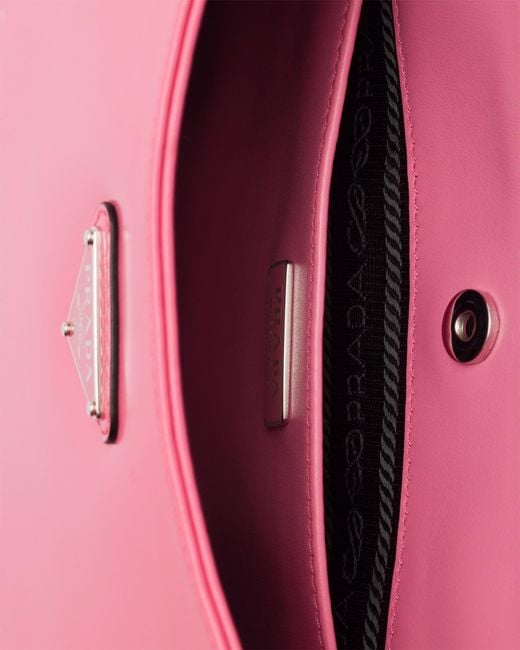 Prada Pink Cleo Brushed Leather Shoulder Bag