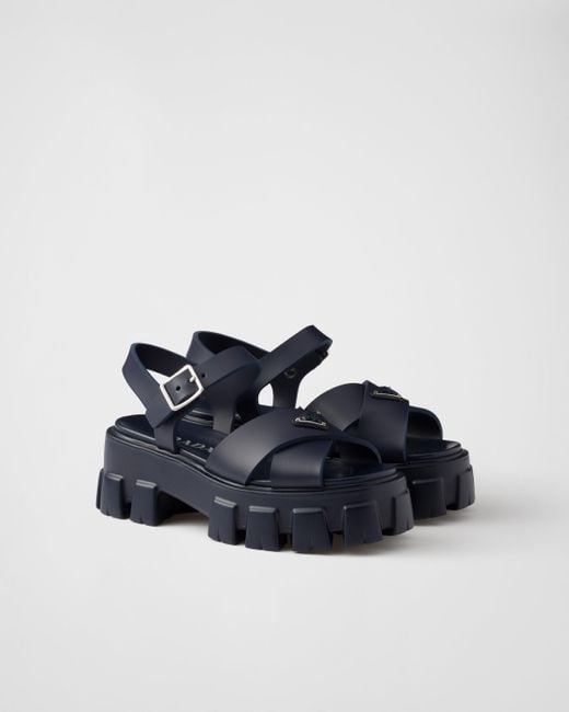Sandali Monolith 55Mm di Prada in Blue