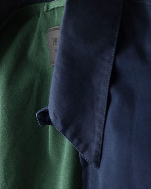 Prada Blue Cotton Blouson Jacket for men