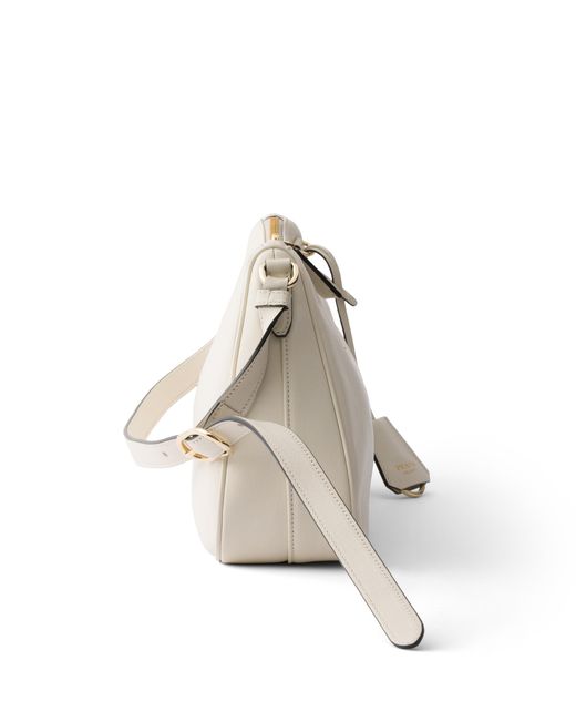 Prada Natural Aimée Large Nappa Leather Bag, Chalk N