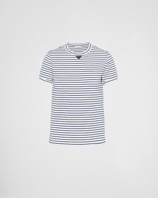 T-shirt En Coton Prada pour homme en coloris White