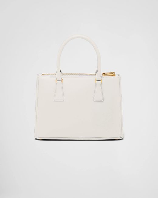 Prada White Medium Galleria Saffiano Leather Bag