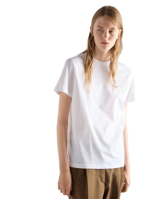 Prada White Jersey T-Shirt
