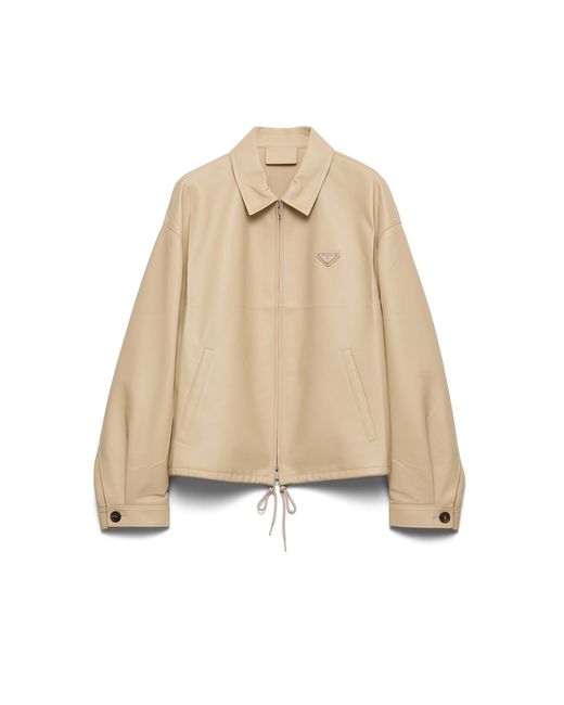 Prada Natural Nappa Leather Blouson Jacket