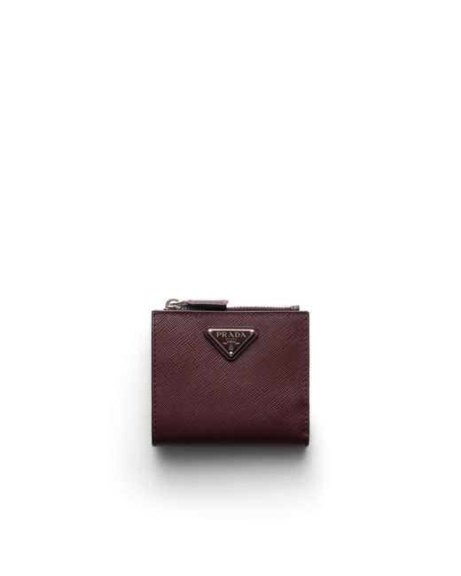 Prada Purple Small Saffiano Leather Wallet for men