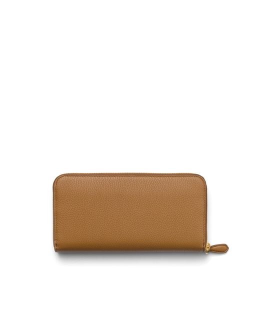 Prada Natural Large Leather Wallet