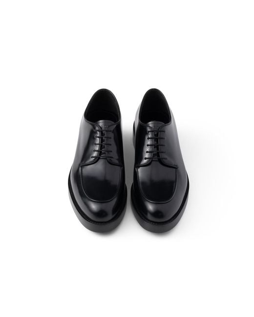 Scarpe Stringate di Prada in Black da Uomo