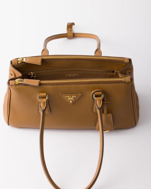 Prada White Galleria Medium Leather Bag