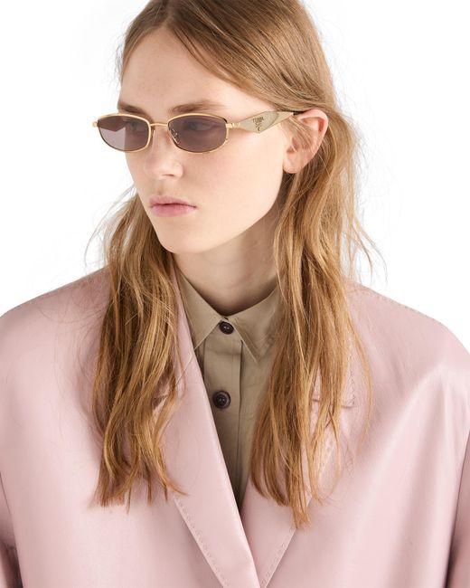 Prada White Sunglasses With Logo