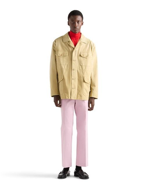 Prada Red Cotton Mock Turtleneck Sweater for men