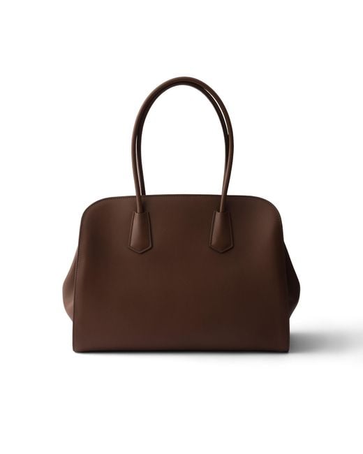 Prada Brown Large Leather Tote Bag