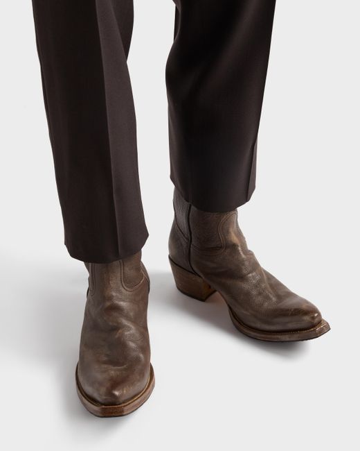 Prada Stiefel Aus Leder in Brown für Herren