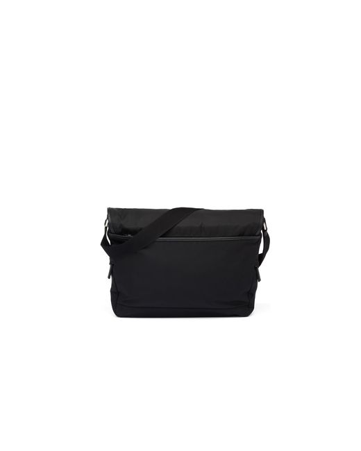 Prada Black Re-nylon And Saffiano Leather Shoulder Bag for men