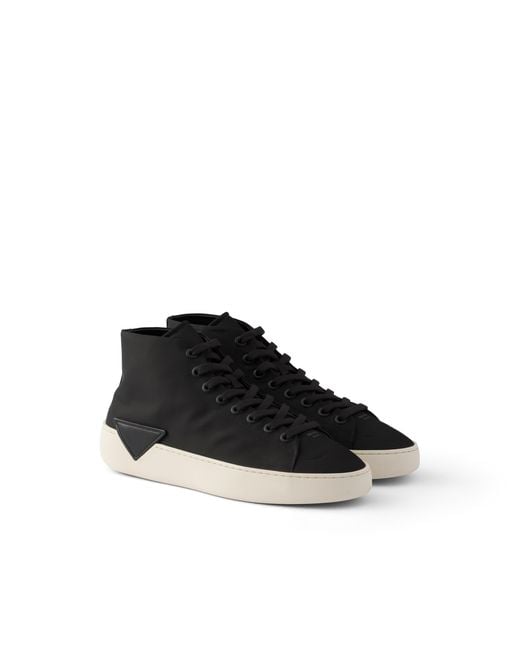 Prada Black High-Top Re-Nylon Sneakers for men