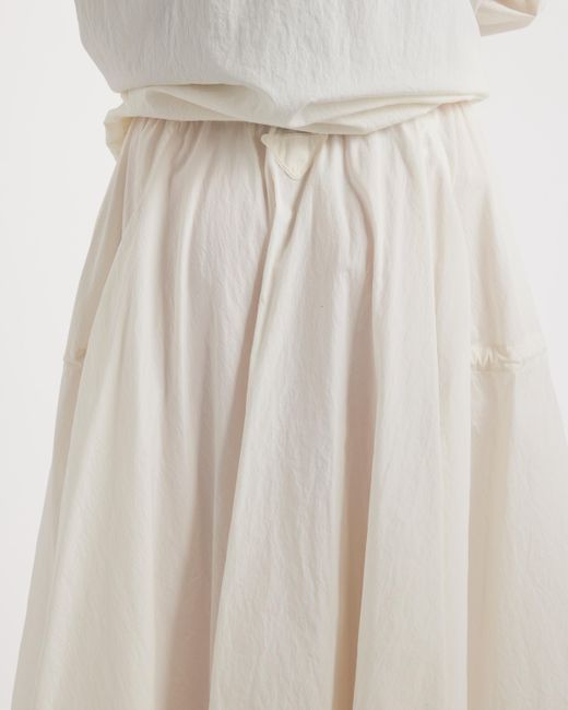 Prada White Technical Pongé Skirt