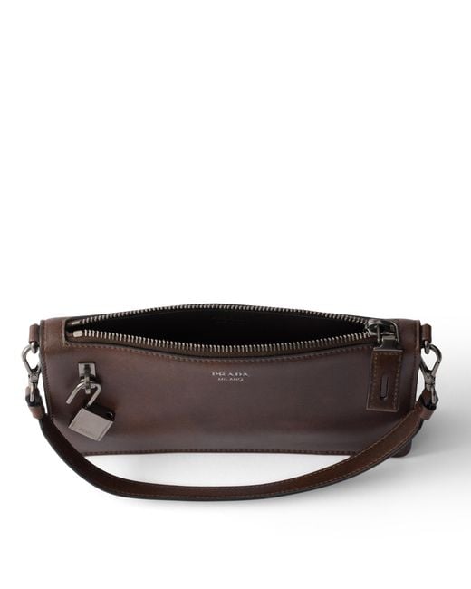 Prada Brown Leather Pouch for men