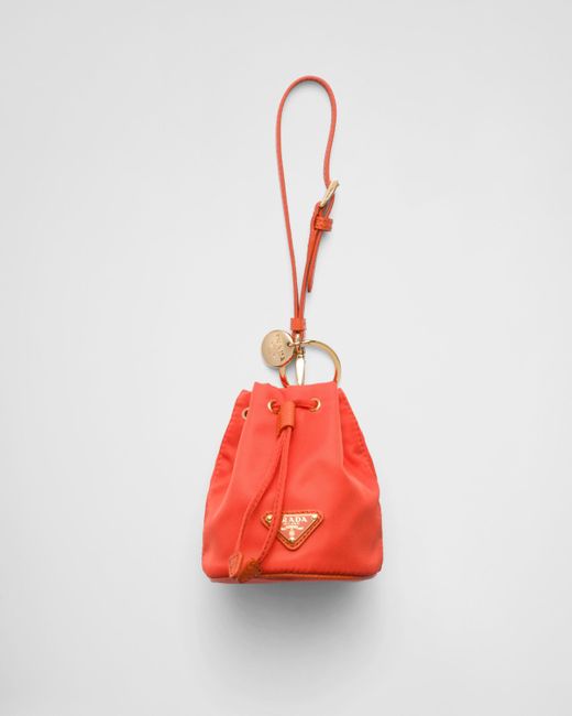 Prada Mini Icon Re Nylon Bag Charm in Red Lyst