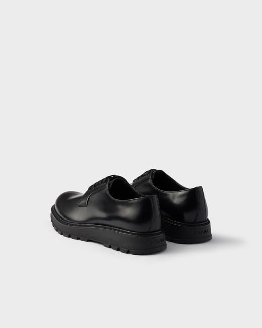 Scarpe Stringate di Prada in Black da Uomo
