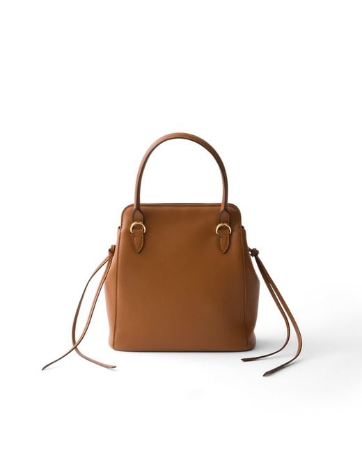 Prada Brown Carry Mini Leather Handbag