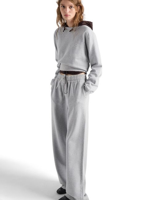 Prada Gray Cotton Fleece Joggers